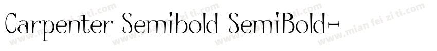 Carpenter Semibold SemiBold字体转换